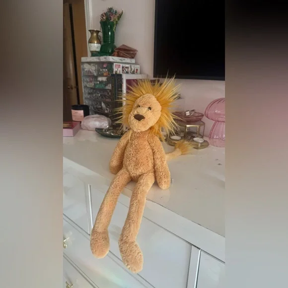 Jellycat Retired Wild Thing Lion Plush Stuffed Yellow Long Legs 14" - Picture 6 of 7